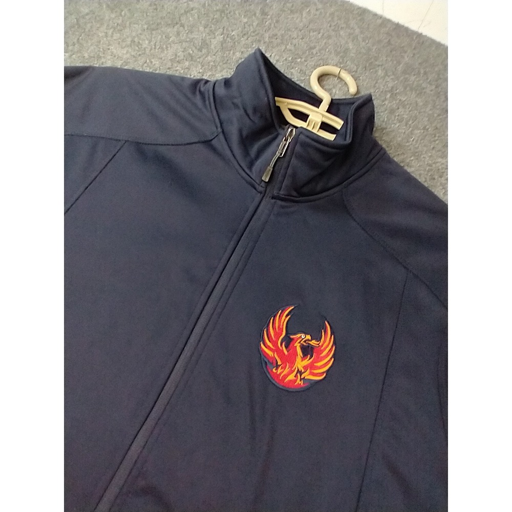 Eddie Bauer Full Zip Jacket Mens XL Navy Blue Phoenix Fleece Lined Acrisure